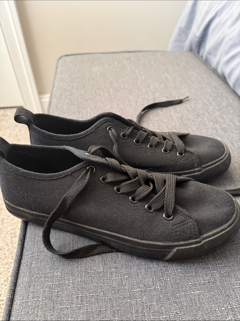 Take A Walk Black Women’s Sneakers | Casual Lace Up Walking Shoes-size 8